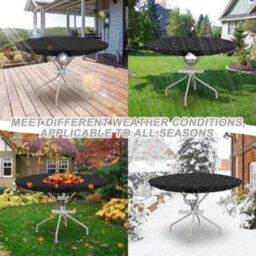 Round Garden Table Cover, Outdoor Top Protective Tarp For Furniture, Uv-Resistant Tables, Waterproof Oxford Fabric - thumbnail 3