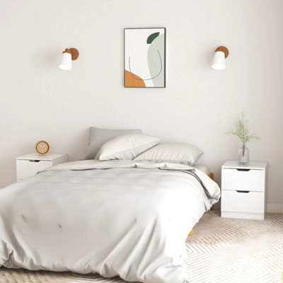 Berkfield Bedside Cabinets 2 Pcs High Gloss White 40X40X50 Cm Engineered Wood - image 1