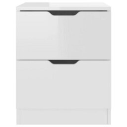 Berkfield Bedside Cabinets 2 Pcs High Gloss White 40X40X50 Cm Engineered Wood - thumbnail 4