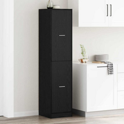 Walplus Apothecary Cabinet Black Oak 40 X 41 X 174.5 Cm Engineered Wood - image 1
