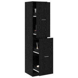 Walplus Apothecary Cabinet Black Oak 40 X 41 X 174.5 Cm Engineered Wood - thumbnail 3