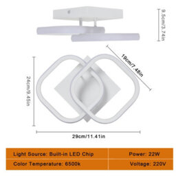 Pheashine Sleek Led Ceiling Light Square 24W Neutral Light 2 Pack - thumbnail 5