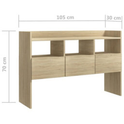 Vidaxl Sideboard Sonoma Oak 105X30X70 Cm Engineered Wood - thumbnail 3