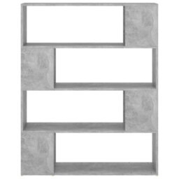 Berkfield Book Cabinet Room Divider Concrete Grey 100X24X124 Cm - thumbnail 5