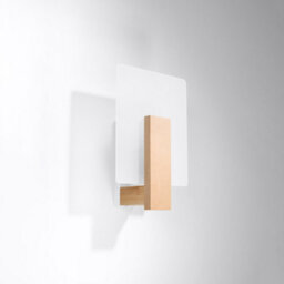 Luminosa Lighting Luminosa Lappo Flush Wall Lamp Natural Wood - thumbnail 1
