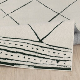 Livabliss Freud-Modern Ivory Black High Pile Living Dining Bedroom Rug 160 X 213 Cm Easy Care, Non Shedding - thumbnail 4