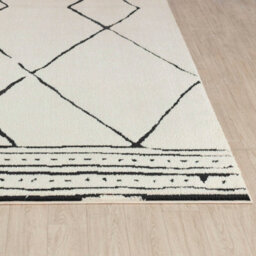 Livabliss Freud-Modern Ivory Black High Pile Living Dining Bedroom Rug 160 X 213 Cm Easy Care, Non Shedding - thumbnail 5