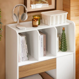 Sobuy Str11-Nw, Home Office Bookcase Standing Shelf Storage Shelf File Cabinet Storage Cabinet,w72Xd30Xh109.7 - thumbnail 5