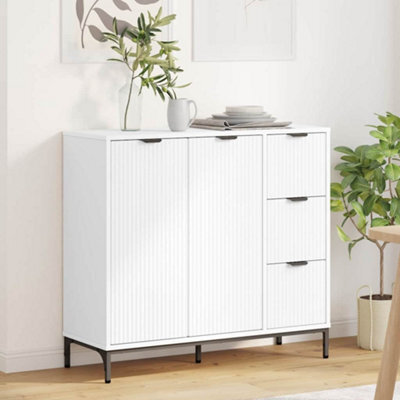 Walplus Sideboard With Drawer White 89.5 X 33 X 82 Cm Engineered Wood - image 1