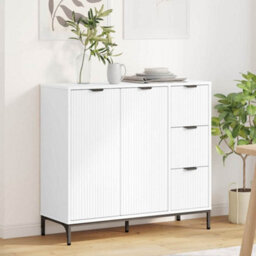 Walplus Sideboard With Drawer White 89.5 X 33 X 82 Cm Engineered Wood