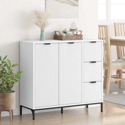 Walplus Sideboard With Drawer White 89.5 X 33 X 82 Cm Engineered Wood - thumbnail 4