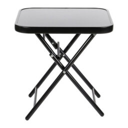 Taylor & Brown 48Cm Folding Drinks Side Table, Foldable Coffee Table, Outdoor Garden Table, Small Patio Table (Plain - Square) - thumbnail 4