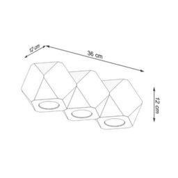 Sollux Lighting Woody Wood Natural 3 Light Classic Ceiling Light - thumbnail 4