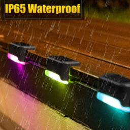 SECURICAM 16 Pack Solar Led Deck Lights - Rgb Colour Changing - Garden Patio Pathway Stairs Fence - thumbnail 3