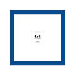 "4X4"" Blue Picture Frame - 4X4"" Square Frame With 1X1"" Mount For 4X4""/1X1"" Pictures Art Deco Style Room Decor, 1 Pack" - thumbnail 1