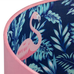 First Choice Lighting Flamingo - Velvet Pink Flamingo 30Cm Pendant Or Table Lamp Shade - thumbnail 3