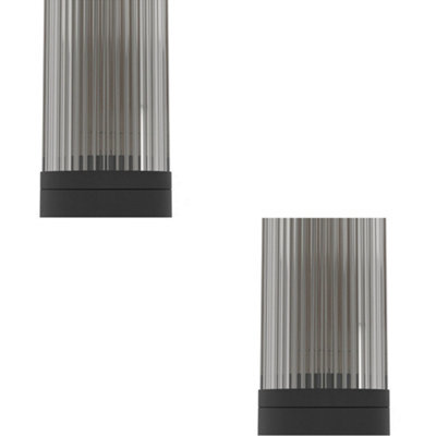 Loops 2 Pack Sleek Modern Black Wall Light For Indoor Minimalist Home Decor - image 1