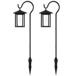 Taylor & Brown 2 Pack Solar Hanging Lights, Outdoor Waterproof Garden Lanterns With Hooks For Patio, Yard, Pathway - thumbnail 4