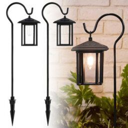 Taylor & Brown 2 Pack Solar Hanging Lights, Outdoor Waterproof Garden Lanterns With Hooks For Patio, Yard, Pathway - thumbnail 1