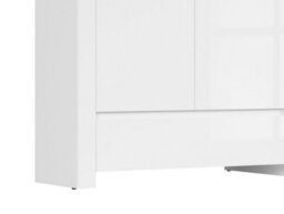 Impact Furniture Double Wardrobe With Drawer 2 Door Storage Cabinet Hanging Rail Storage White Gloss Oak Scandi Holten - thumbnail 7