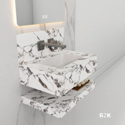1001 Stone Wall Hung Basin With Storage Shelf 1000 - thumbnail 3