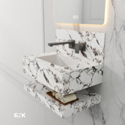 1001 Stone Wall Hung Basin With Storage Shelf 1000 - thumbnail 4