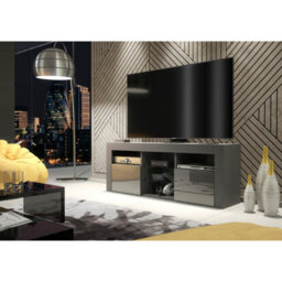 Creative Furniture Pulse Tv Unit 145Cm - Dark Grey With Gloss Doors - thumbnail 2