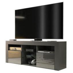 Creative Furniture Pulse Tv Unit 145Cm - Dark Grey With Gloss Doors - thumbnail 3