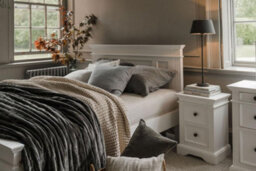 Statement Furniture Gainsborough White Wooden King Size Bed Frame 5Ft Hamptons Style - thumbnail 4