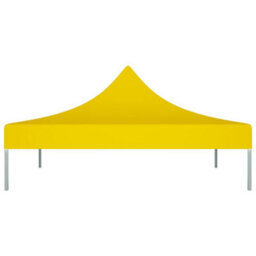 Walplus Party Tent Garden Gazebo Canopy Roof 3X3 M Yellow 270 G/mâ² - thumbnail 3