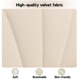 Matteo Double Velvet Upholstered Bed, 4Ft6 Beige With Shell Design & Adjustable Headboard, Golden Legs & Wooden Slats - thumbnail 9