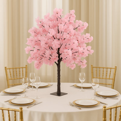 Sandra Chaircovers Wedding General 120Cm Pink Artificial Wisteria Cherry Bloom Tree, Single Tabletop Centrepiece, Polyurethane Fibreglass - image 1