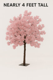 Sandra Chaircovers Wedding General 120Cm Pink Artificial Wisteria Cherry Bloom Tree, Single Tabletop Centrepiece, Polyurethane Fibreglass - thumbnail 2