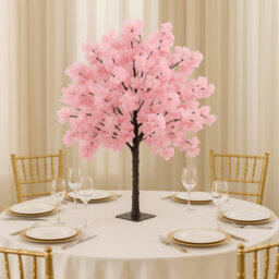 Sandra Chaircovers Wedding General 120Cm Pink Artificial Wisteria Cherry Bloom Tree, Single Tabletop Centrepiece, Polyurethane Fibreglass