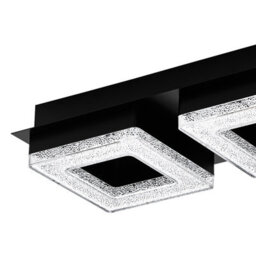 Eglo Fradelo 1 Led Rectangular Black/crystal Ceiling Light - thumbnail 4