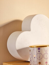 Orsina Kids Heart Night Light, Pink Ceramic Heart Design With Soft Glow - thumbnail 8