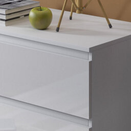 Fwstyle 6 Drawer Chest Of Drawers White Gloss Scratch Resistant (H) 77 (W) 110 (D) 40Cm - thumbnail 5