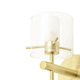 CGC Lighting Cgc Riley Satin Brass & Glass Cylinder Wall Light - thumbnail 2