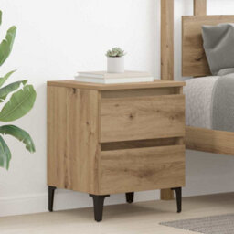 Berkfield Bed Cabinet Artisan Oak 40X35X50 Cm Engineered Wood - thumbnail 1