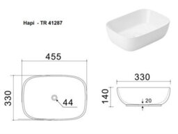 Impact Furniture Countertop Vanity Unit With Sink Basin Bathroom Wall Hung Fluted Beige Cabinet With Drawers 600mm Oak Worktop Adel - thumbnail 6