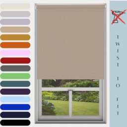 Caecus Blinds Mtm Blinds Outlet No Drill Blackout Roller Blind Cappuccino 210Cm - thumbnail 1