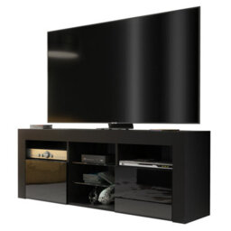 Creative Furniture Pulse Tv Unit 145Cm - Black With Gloss Doors - thumbnail 3