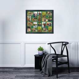 AK Frames 80X70Cm Black Classic Multi Photo Frame With Emerald Mount - Holds 20 Apertures (18X) 6X4, (2X) 4X4 Photos - thumbnail 3