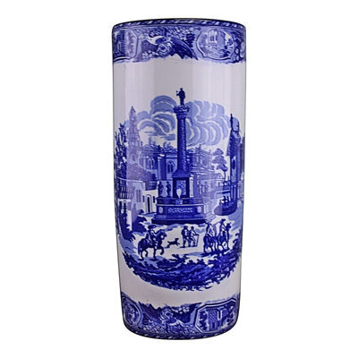 Geko Umbrella Stand, Vintage Blue & White Townscape Design - image 1