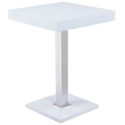 Furniture in Fashion Topaz High Gloss Bar Table Square In White - thumbnail 4