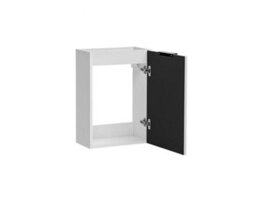 Impact Furniture Cloakroom Vanity Unit Small Sink Wall Cabinet Slimline White Ribbed 400mm Adel - thumbnail 5