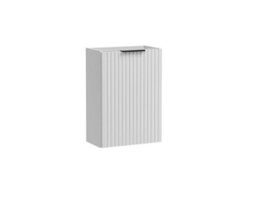 Impact Furniture Cloakroom Vanity Unit Small Sink Wall Cabinet Slimline White Ribbed 400mm Adel - thumbnail 4