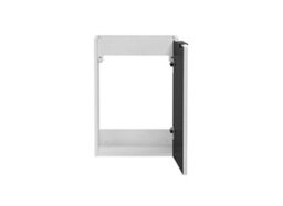 Impact Furniture Cloakroom Vanity Unit Small Sink Wall Cabinet Slimline White Ribbed 400mm Adel - thumbnail 3