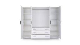 Arte Bali 240Cm Wardrobe - Oak Sonoma With Mirrored Panels And Versatile Storage - thumbnail 2