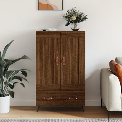 Berkfield Highboard Brown Oak 69.5X31X115 Cm Engineered Wood - image 1